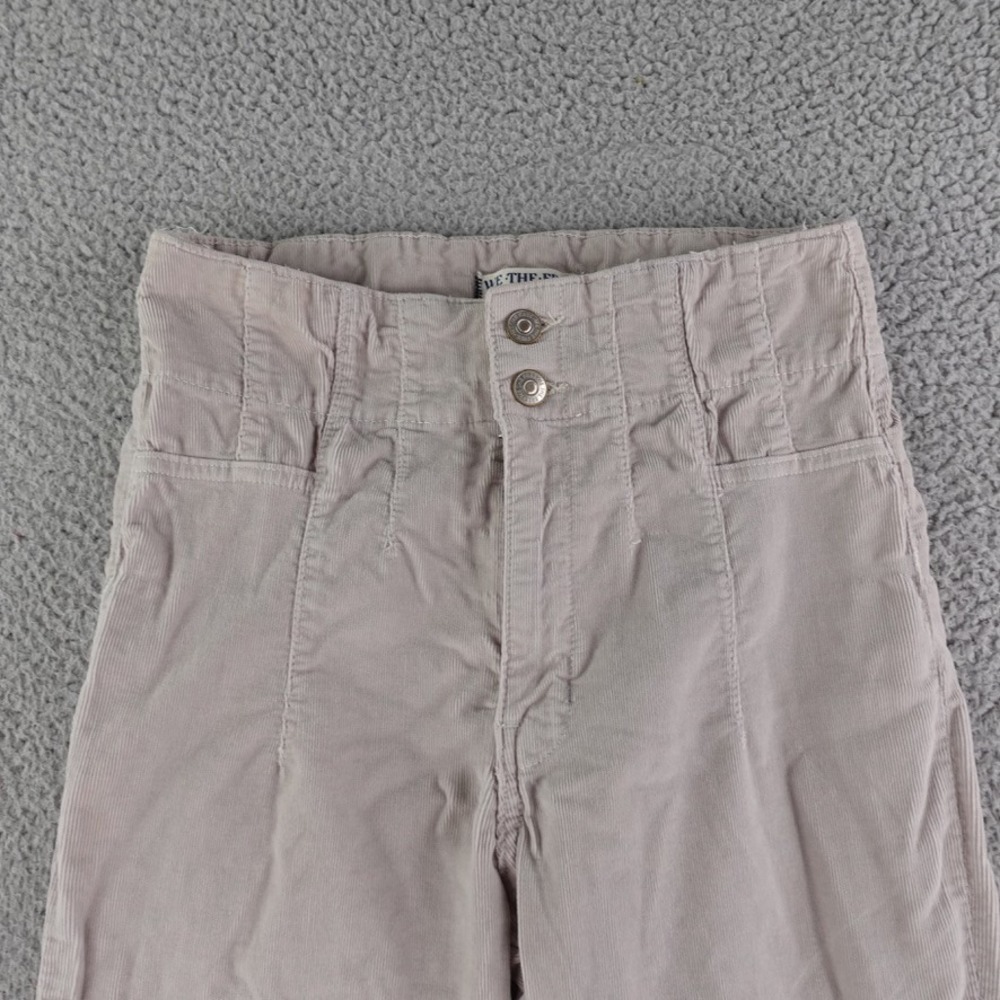 We the Free Pants Womens Beige 28X30 Jayde High Rise Flare Corduroy Bareback - Picture 3 of 12